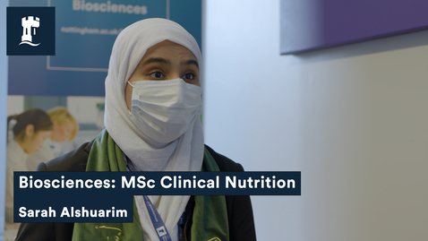 Thumbnail for entry Interview with Clinical Nutrition MSc student Sarah