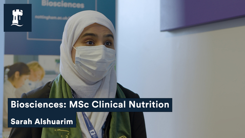Thumbnail for Interview with Clinical Nutrition MSc student Sarah