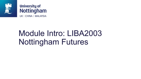 Thumbnail for entry LIBA2003 Nottingham Futures