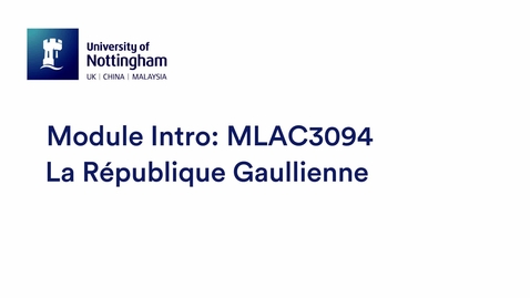 Thumbnail for entry MLAC3094 La République Gaullienne