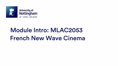 Thumbnail for MLAC2053 French New Wave Cinema