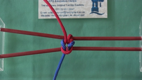 Thumbnail for Performing a two-handed surgeon's knot (lefty)