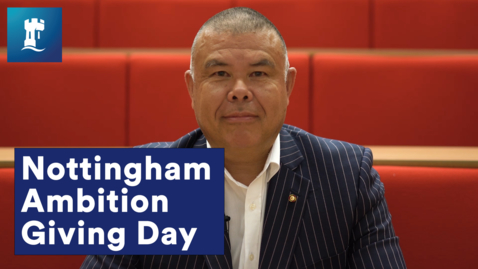 Thumbnail for entry Professor Sir Jonathan Van-Tam supports Nottingham Ambition Giving Day