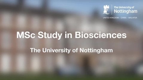 Thumbnail for MSc Study in Biosciences