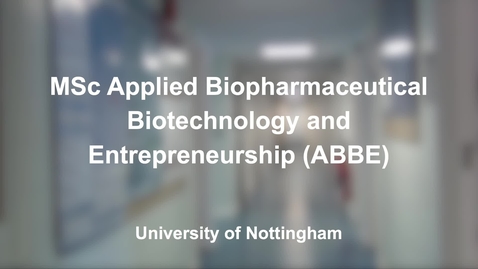 Thumbnail for MSc ABBE Course