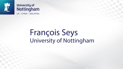 Thumbnail for entry Francois Seys University of Nottingham U21/pwc 2020