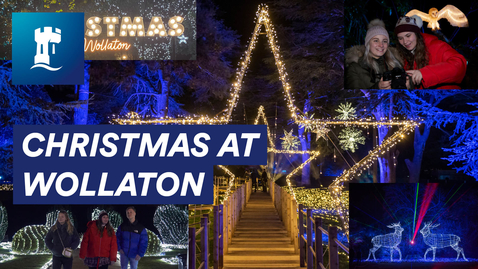 Thumbnail for entry Student vloggers visit Christmas at Wollaton 🎄 | University of Nottingham