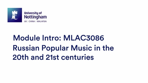 Thumbnail for entry MLAC3086 Russian Popular Music in the 20th and 21st centuries