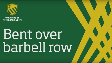 Thumbnail for Lifting instruction video - bent over barbell row