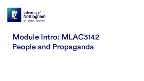 Thumbnail for entry MLAC3142 People and Propaganda