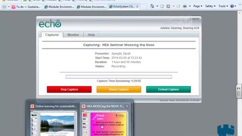 Thumbnail for entry HEA Seminar 5th March 2014 - MOOCing the NOOC: taking Sustainability to a global audience - Dr Sarah Speight
