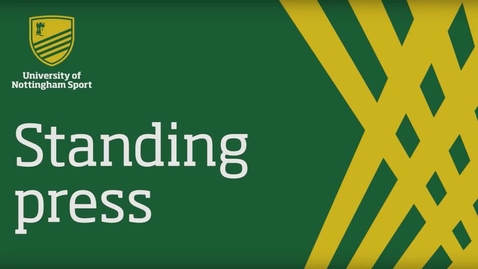 Thumbnail for Lifting instruction video - standing press