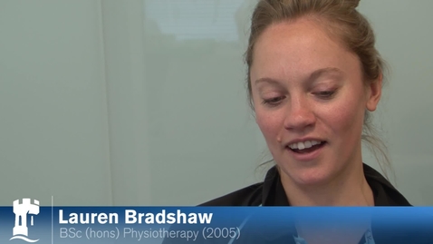 Thumbnail for Lauren Bradshaw - Physiotherapy alumna - BSc (Hons) Physiotherapy 2005