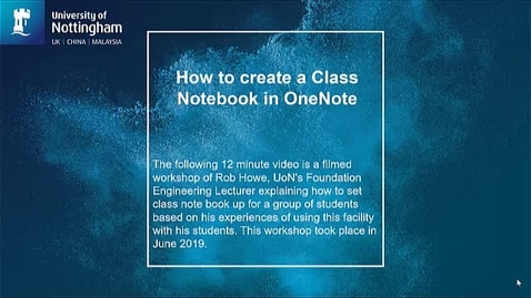 Thumbnail for entry How to create a Class Notebook in OneNote