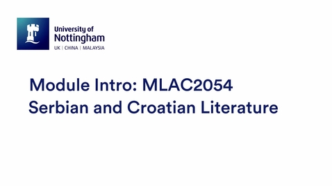 Thumbnail for MLAC2054 Serbian and Croatian Literature