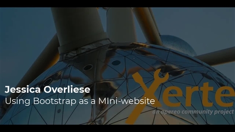 Thumbnail for Jessica Overliese - Using Bootstrap as underlying mini-website for an online portfolio