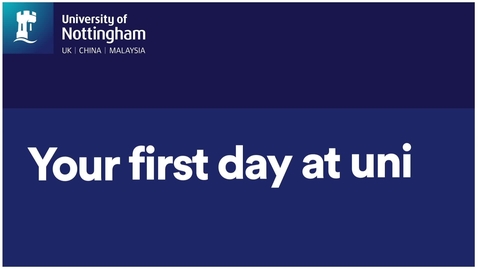 Thumbnail for #UoNFreshers First Day