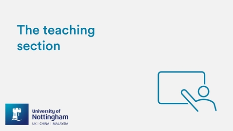 Thumbnail for Academic CVs - teaching section (3/5)