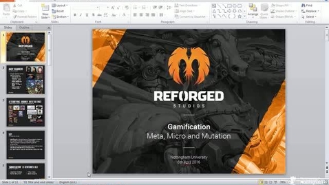 Thumbnail for Gamification Andy Chambers Teaching and Learning Seminar 6 Apr 16