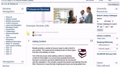 Thumbnail for Making a module available to students