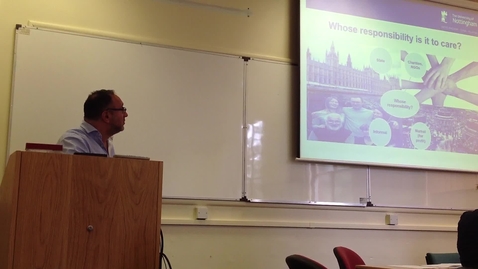 Thumbnail for Prof. Saul Becker - Presentation – Young Carers &amp; Young Adult Carers – Informal Family Care