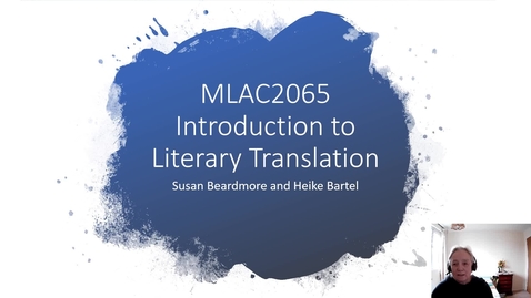 Thumbnail for MLAC2065 Introduction to Literary Translation