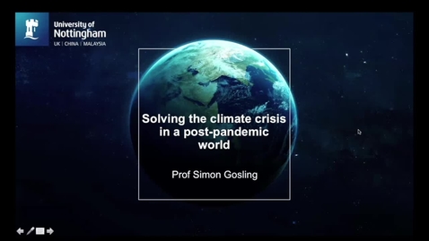 Thumbnail for Solving the climate crisis in a post pandemic world