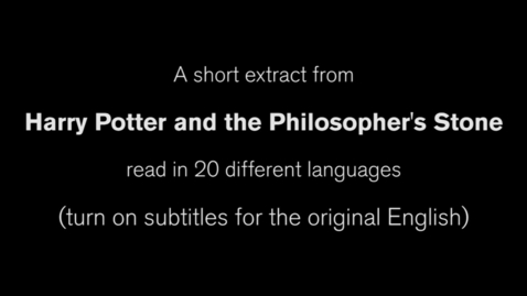 Thumbnail for entry Harry Potter and the Philosopher's Stone in 20 languages