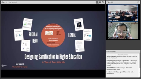 Thumbnail for entry Gamification Teaching &amp; Learning Seminar: Ivan Lombardi 6 April 2016