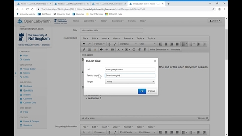 Thumbnail for 6. Inputting hyperlinks