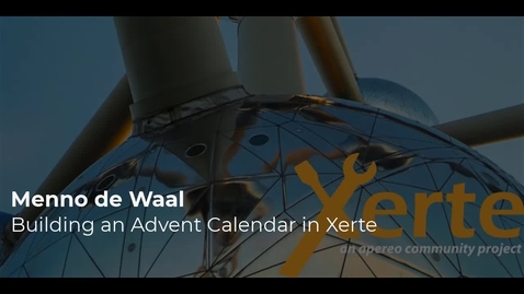 Thumbnail for entry Menno deWaal - Build an Advent Calendar in Xerte