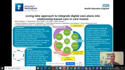 Thumbnail for Prize-winning poster about digital care records in care homes 
