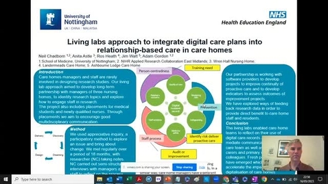 Thumbnail for entry Prize-winning poster about digital care records in care homes 