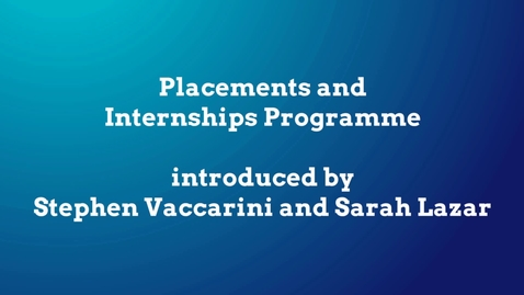 Thumbnail for entry Open Days Placements Video - Faculty of Social Sciences