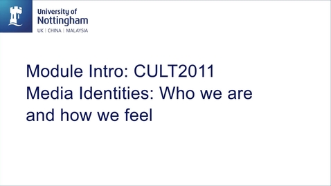 Thumbnail for entry CULT2011 Media Identities: Who we are and how we feel