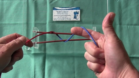 Thumbnail for entry Performing a two-handed square knot (right)