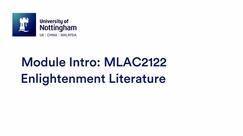 Thumbnail for entry MLAC2122 Enlightenment Literature