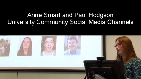 Thumbnail for entry UoNSMart: Anne Smart and Paul Hodgson - Social Media Channel