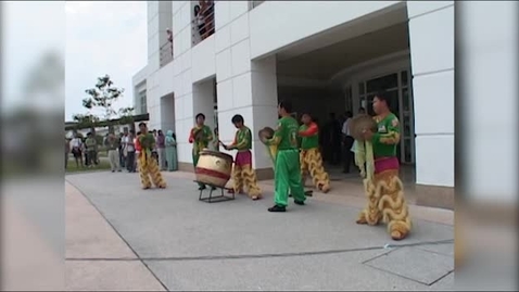 Thumbnail for Lion dance on Malaysia Campus 2009