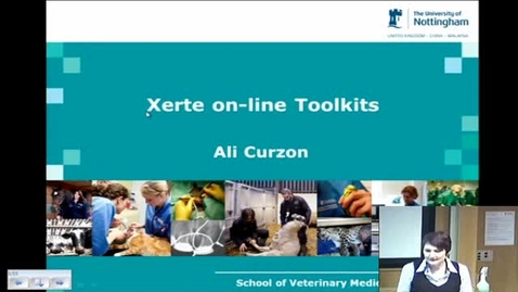 Thumbnail for January 2014 E-Learning community  - Ali Curzon (School of Veterinary Medicine) - Xerte Online Toolkits