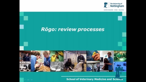 Thumbnail for entry Dr Liz Mossop - Rogo review processes, E-Learning  community - May 2014