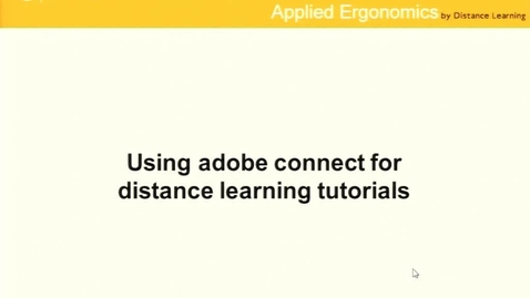 Thumbnail for May 2012 e-learning community - Synchronous Online Communication: running successful Adobe Connect sessions with students