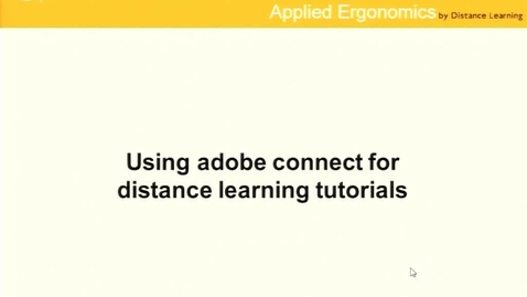 Thumbnail for entry May 2012 e-learning community - Synchronous Online Communication: running successful Adobe Connect sessions with students