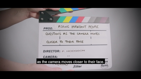 Thumbnail for Asking people questions as the camera moves closer to their face | University of Nottingham