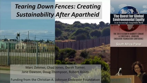 Thumbnail for entry Panel III: The Challenge of Conserving South Africa’s Unique Biodiversity AND Ensuring Environmental Justice to Local Populations