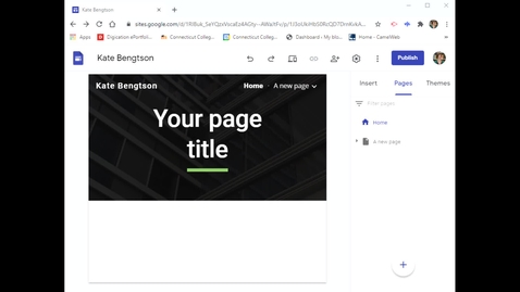 Thumbnail for entry Google Sites: Adding Pages