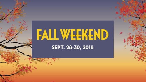 Thumbnail for entry Fall Weekend 2018