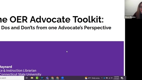 Thumbnail for 10 March 2023: The OER Advocate Toolkit - CT OER Summit