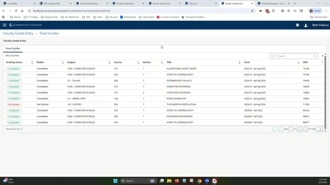 Thumbnail for Final Grade Entry in Self Service