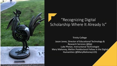 Thumbnail for DSPLA 2018 - Trinity College presentation